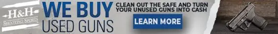 Ad for H&H Shooting Sports in Oklahoma City, OK, which offers to buy used firearms