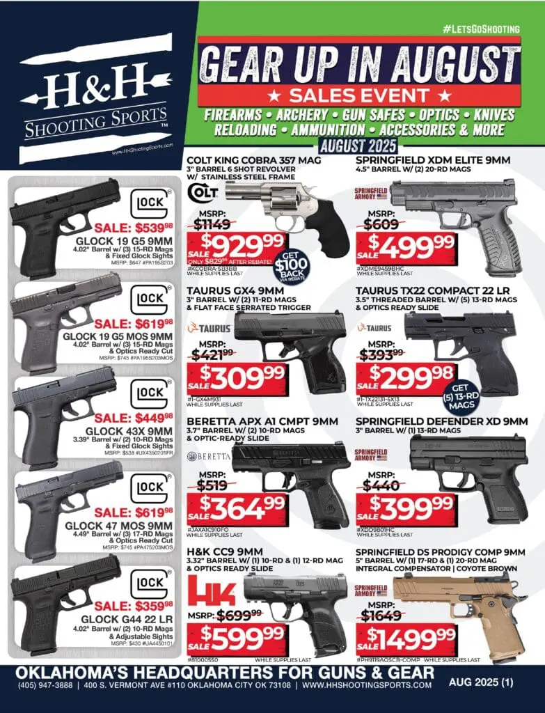 Gear Up in August 2025 Sales Event Page 1 - H&H Shooting Sports 