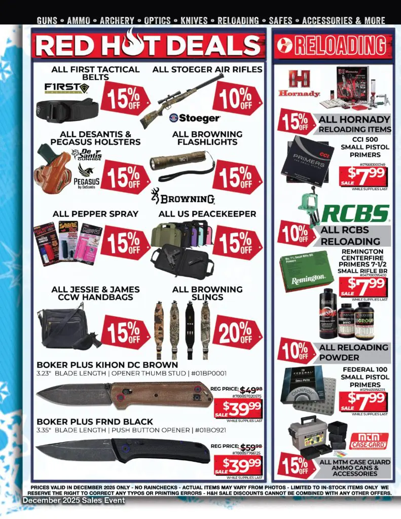 Red Hot Deals - HHShootingSports - December 2025