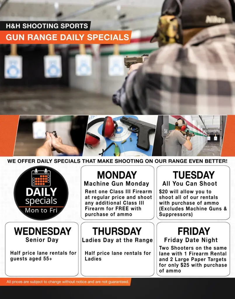 Gun Range Daily Specials