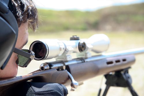 Shooter Practicing at Oklahoma's top shooting range - H&H Shooting Sports