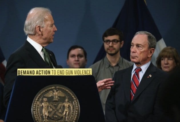 Michael Bloomberg briefing for gun-control reform to Joe Biden
