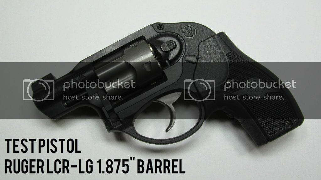 Black Ruger LCR revolver with 1.875-inch barrel displayed on a white background