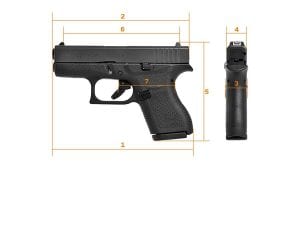 Glock 42 compact pistol in Oklahoma City