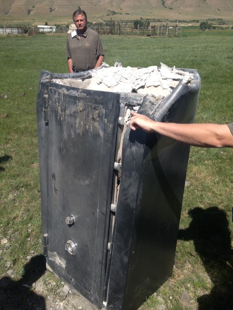 Liberty Safe damaged in torture test at HH Shooting Sports outdoor range