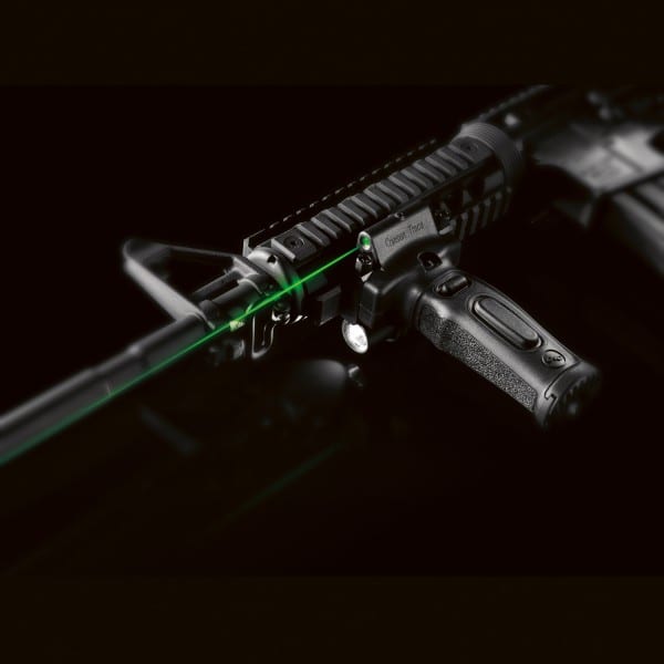 Crimson Trace's MVF-515 has a bright white LED light that is partnered with a red or green laser.