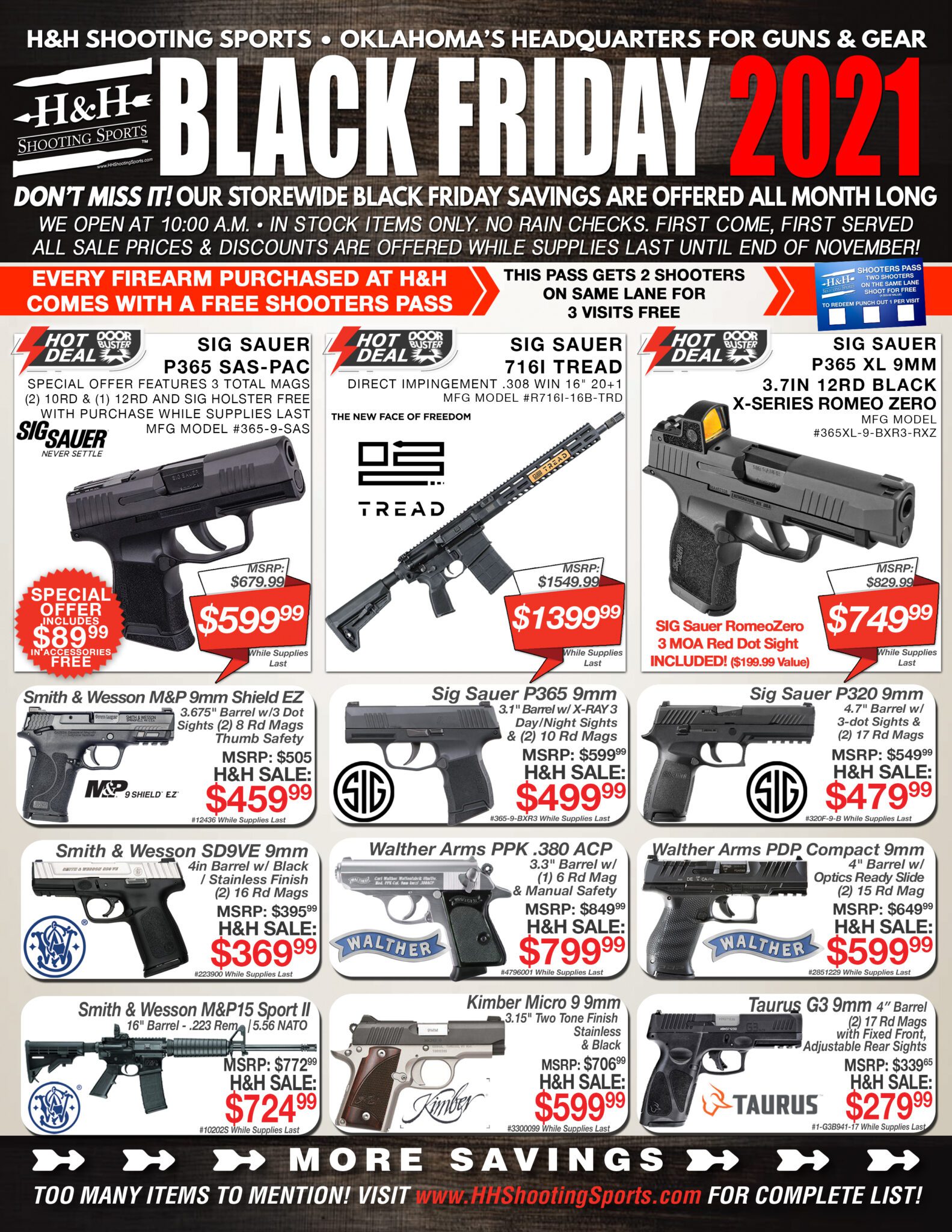 H&H Shooting Sports Black Friday sale of 2021 in Oklahoma's City 