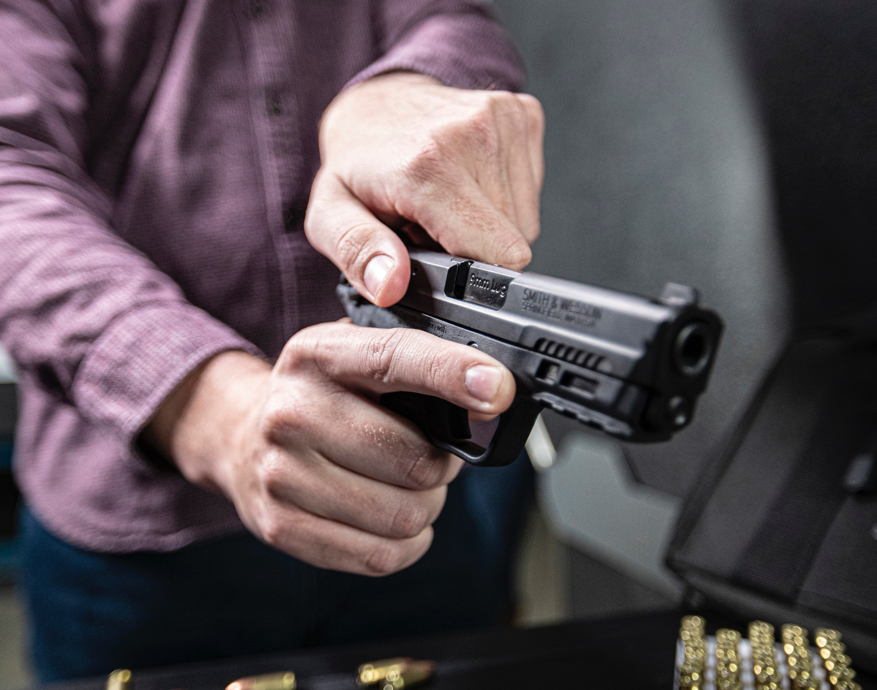 A man with gun