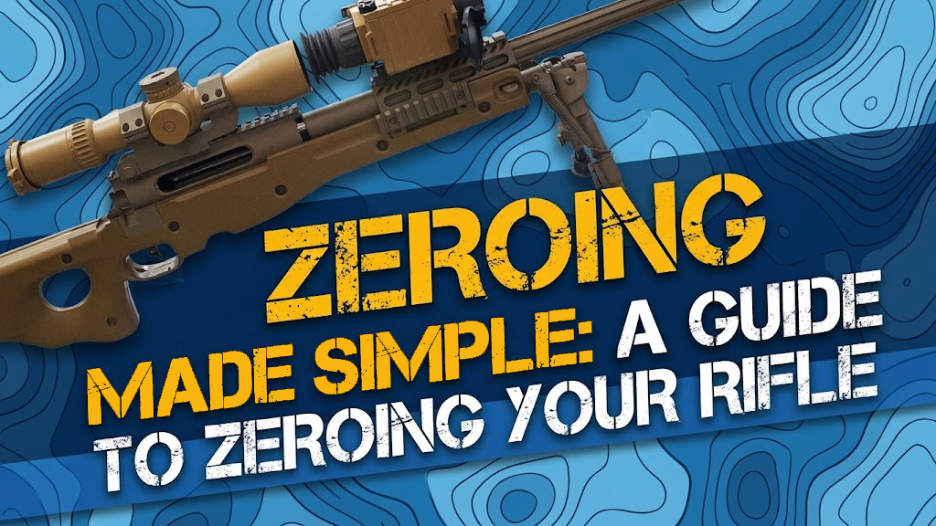 Rifle with scope featured in zeroing guide